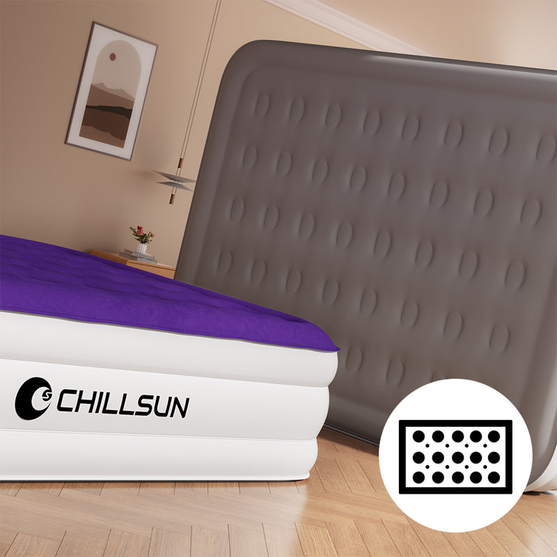 CHILLSUN 18 inch Double High Air Mattresses with Built in Pump Reviews Wayfair Canada